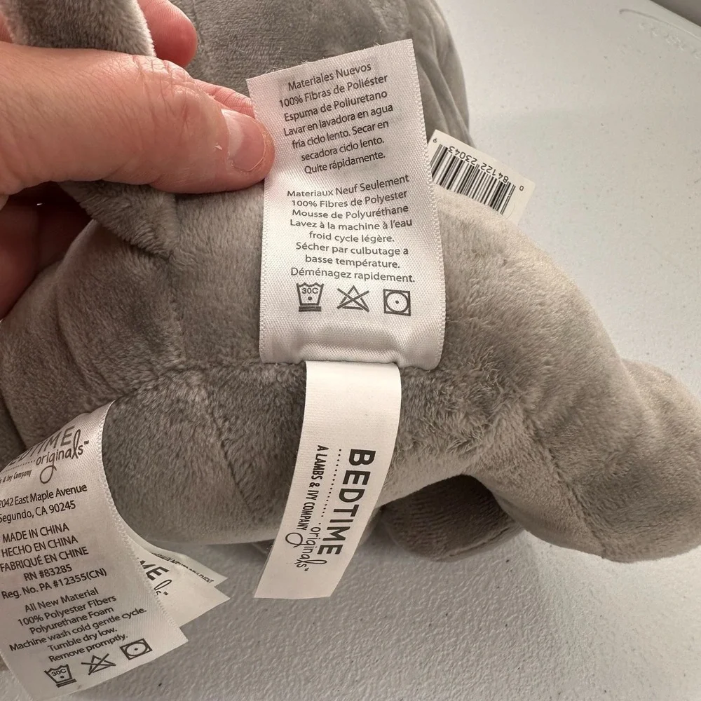 Bedtime Originals Humphrey‎ Elephant Plush Gray 9
